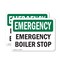 Signmission Boiler Stop, 10 in W x Rectangle, Plastic OS-2PACK-EM-P-710-L-10300 - alternate 1